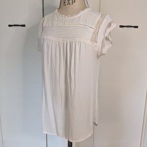 Daniel Rainn, White lace blouse, size L